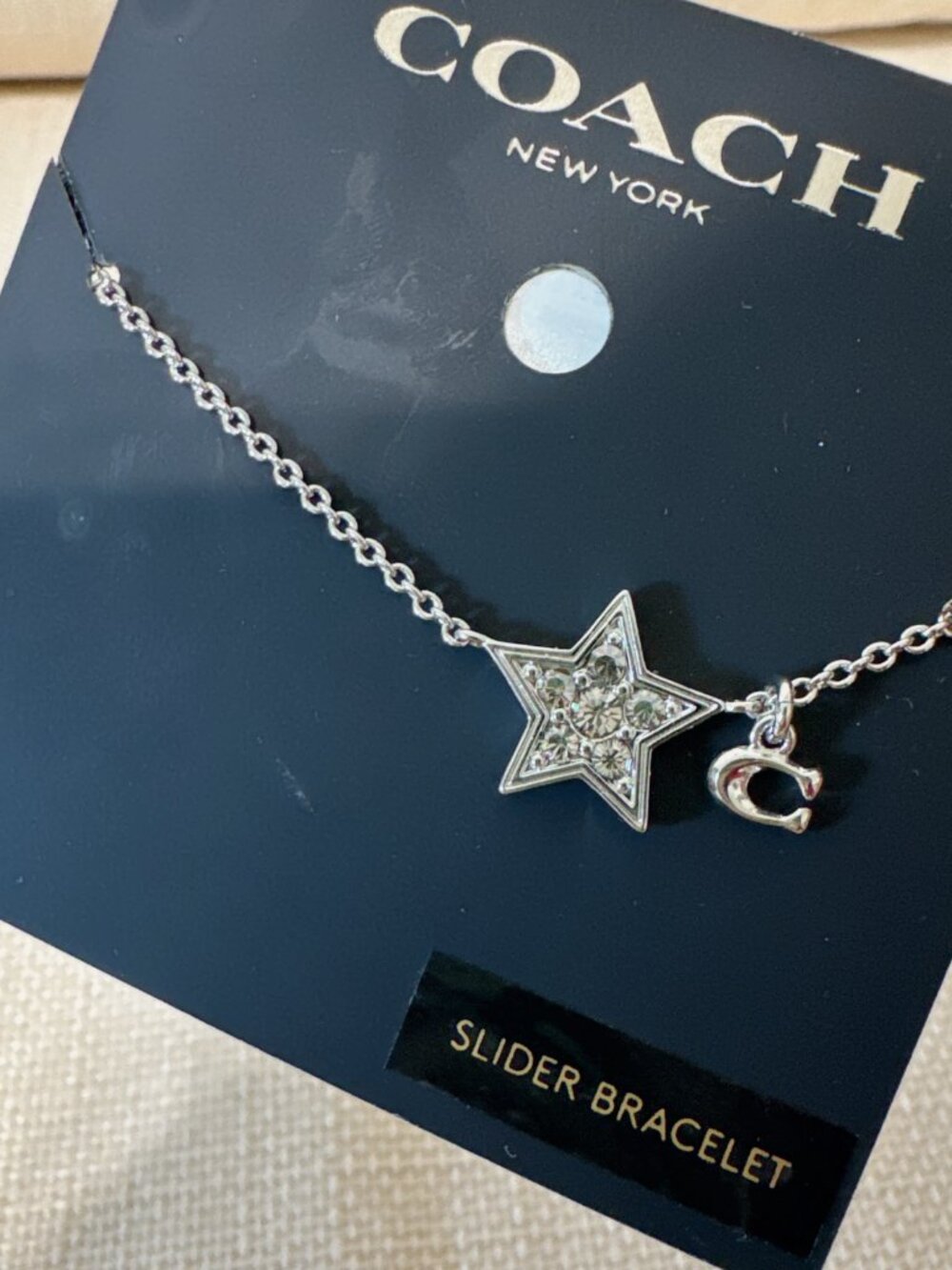 coach SIGNATURE AND PAVE STAR STUD EARRINGS SET C7778 and bracelet c7779 - Picture 4 of 6